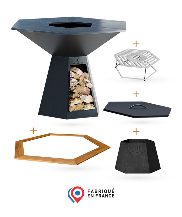 Grand Banquet Epoxy Pack | 150 (brazier + plinth grill + wooden belt + cover + base leg)